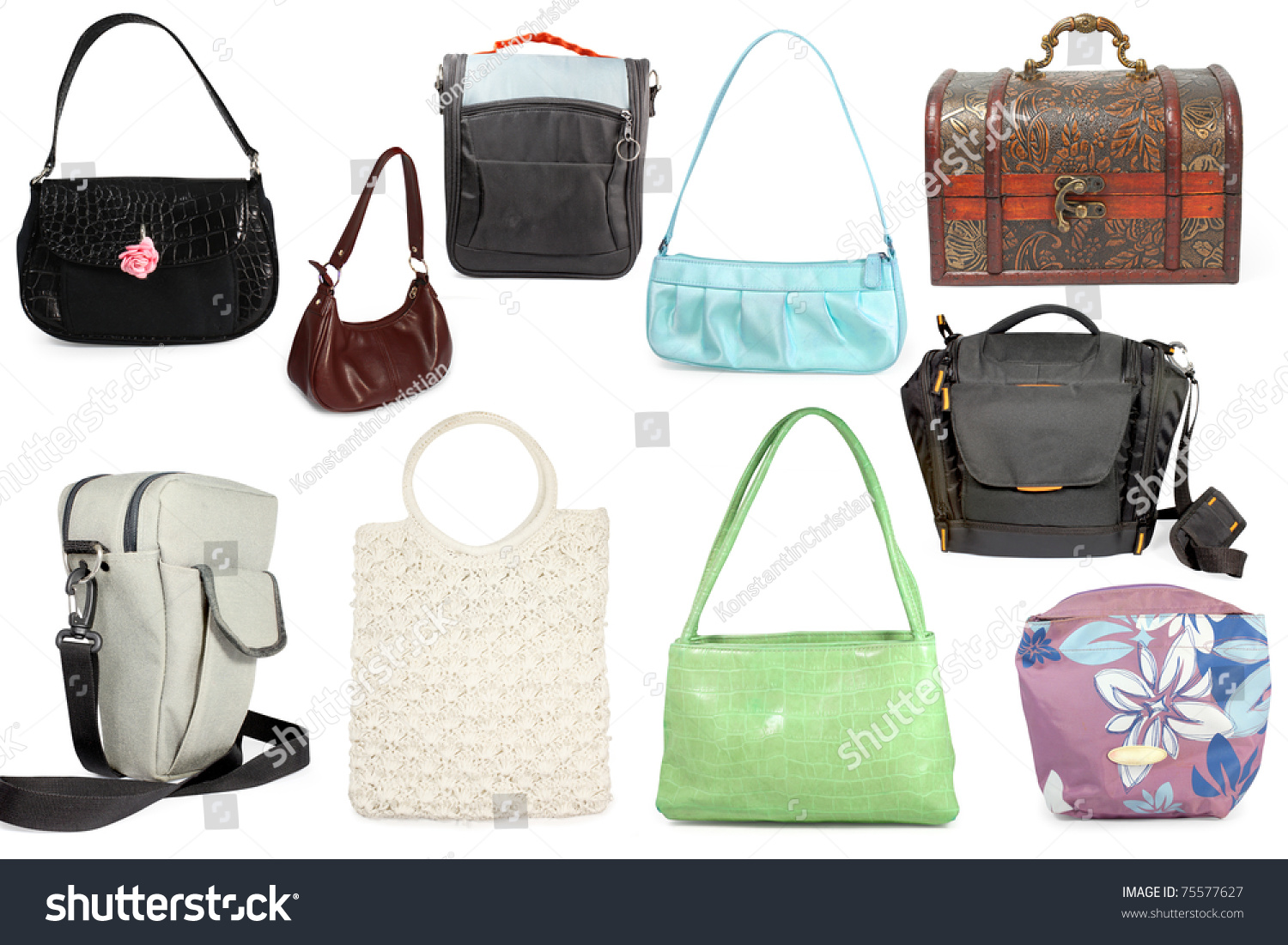 Collection Of Different Bags Stock Photo 75577627 : Shutterstock