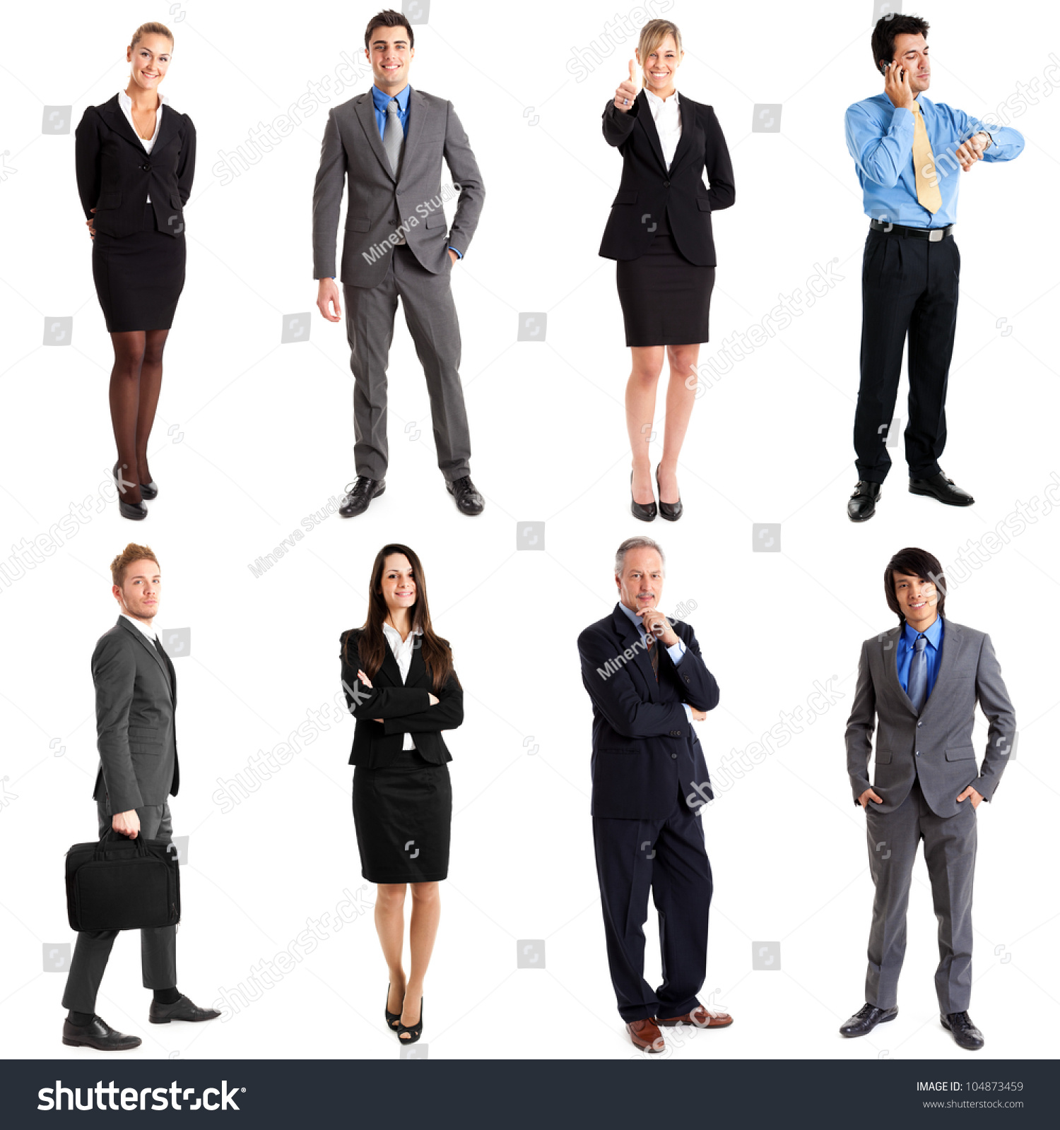 Collection Full Length Portraits Business People Stock Photo (Edit Now ...