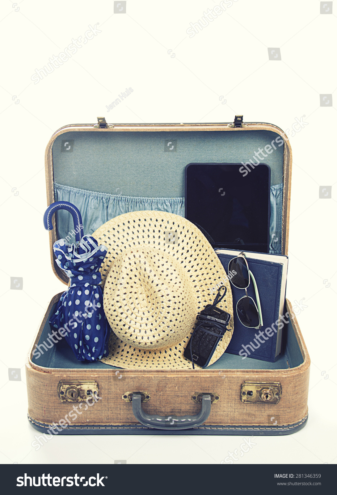 items in a suitcase