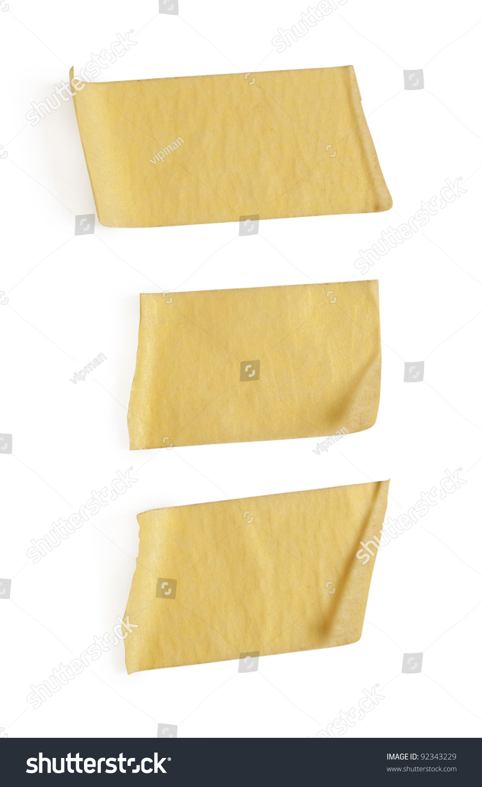 Collection Of Various Adhesive Tape Pieces On White Background Stock ...