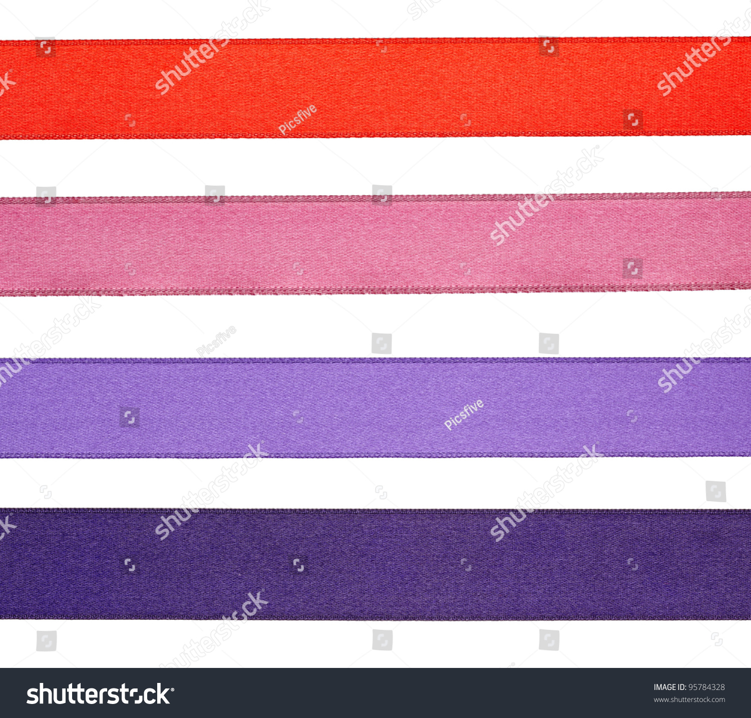 Collection Of Various Knot And Ribbon On White Background. Each One Is ...