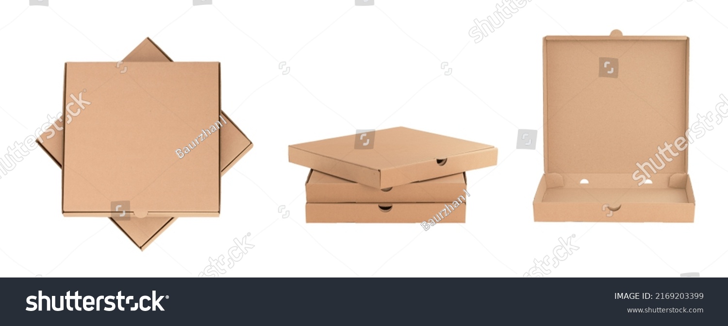 Collection Various Pizza Box Food Cardboard Stock Photo 2169203399 ...