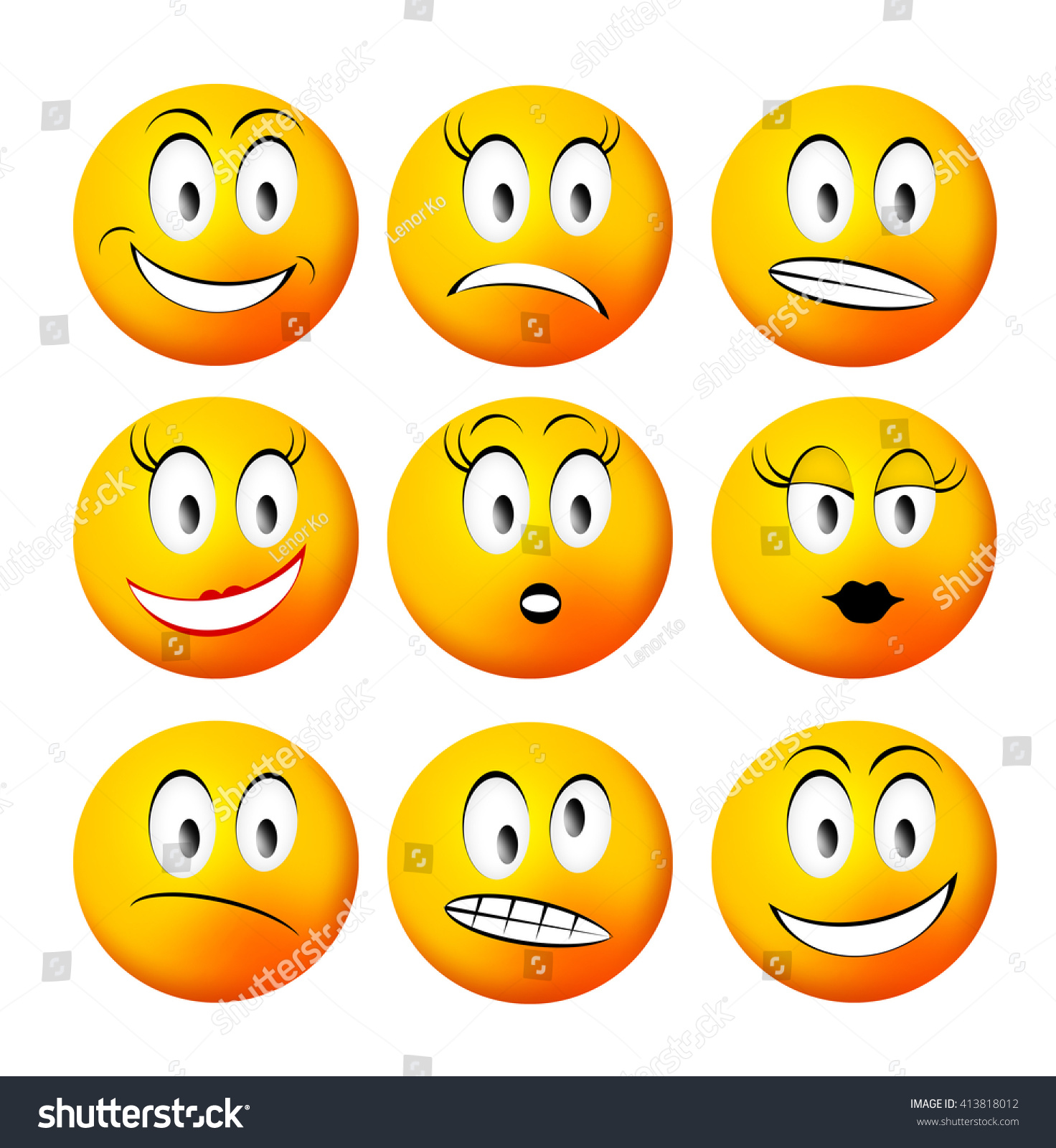 Collection Smiley Stock Photo 413818012 : Shutterstock