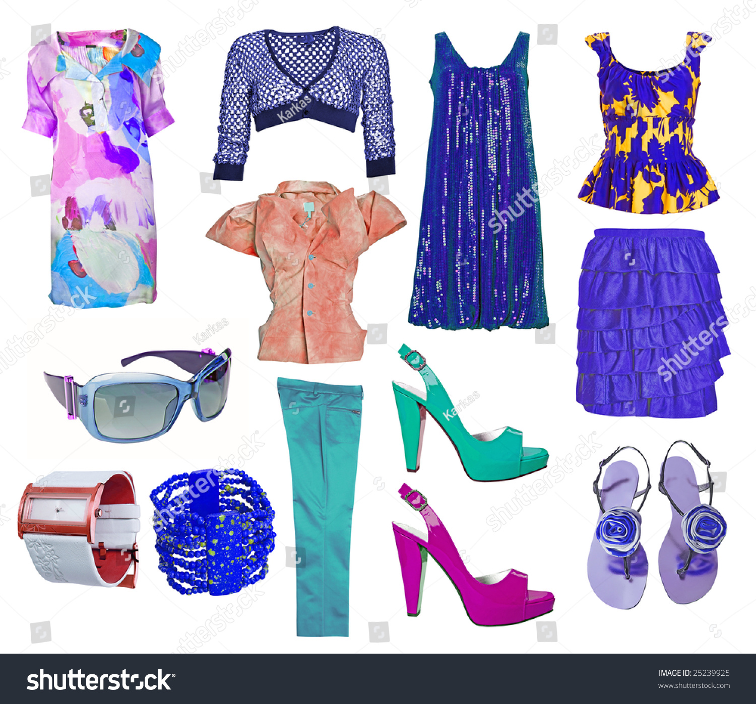 Collection Summer Woman Clothes Stock Photo 25239925 : Shutterstock