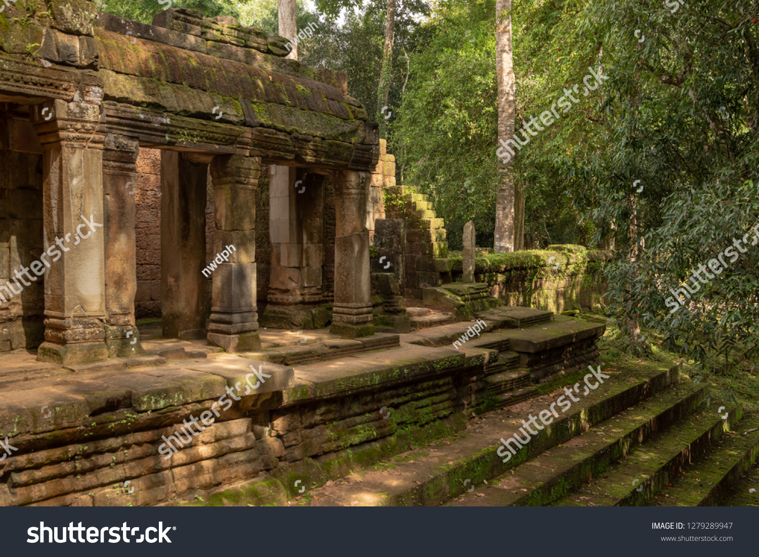 Colonnade Steps Ruined Jungle Temple Stock Photo Edit Now