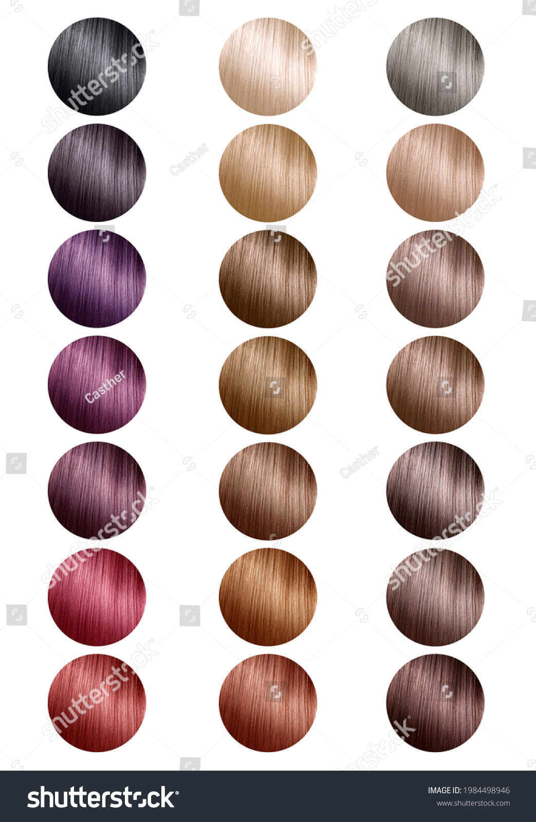 Platinum blonde hair dye color Images, Stock Photos & Vectors