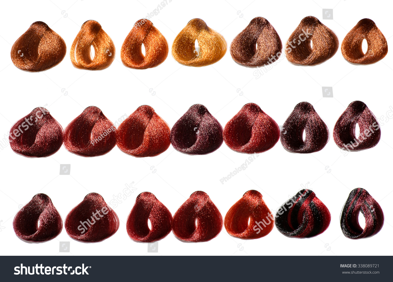 Color Chart Swatches Hair Salon ShowingẢnh Có Sẵn338089721 Shutterstock 