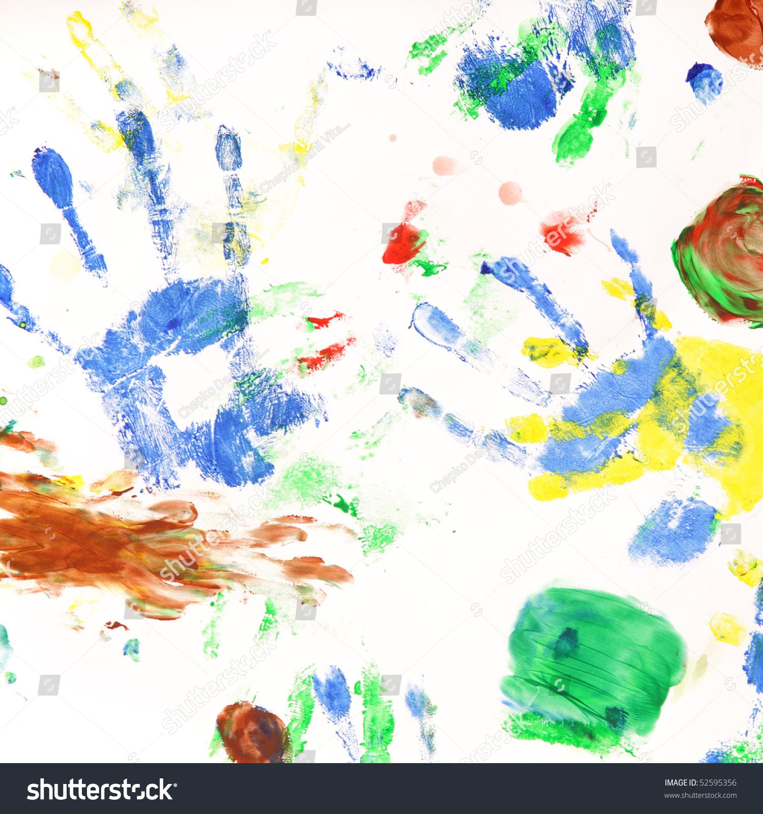 Color Handprint Stock Photo 52595356 : Shutterstock