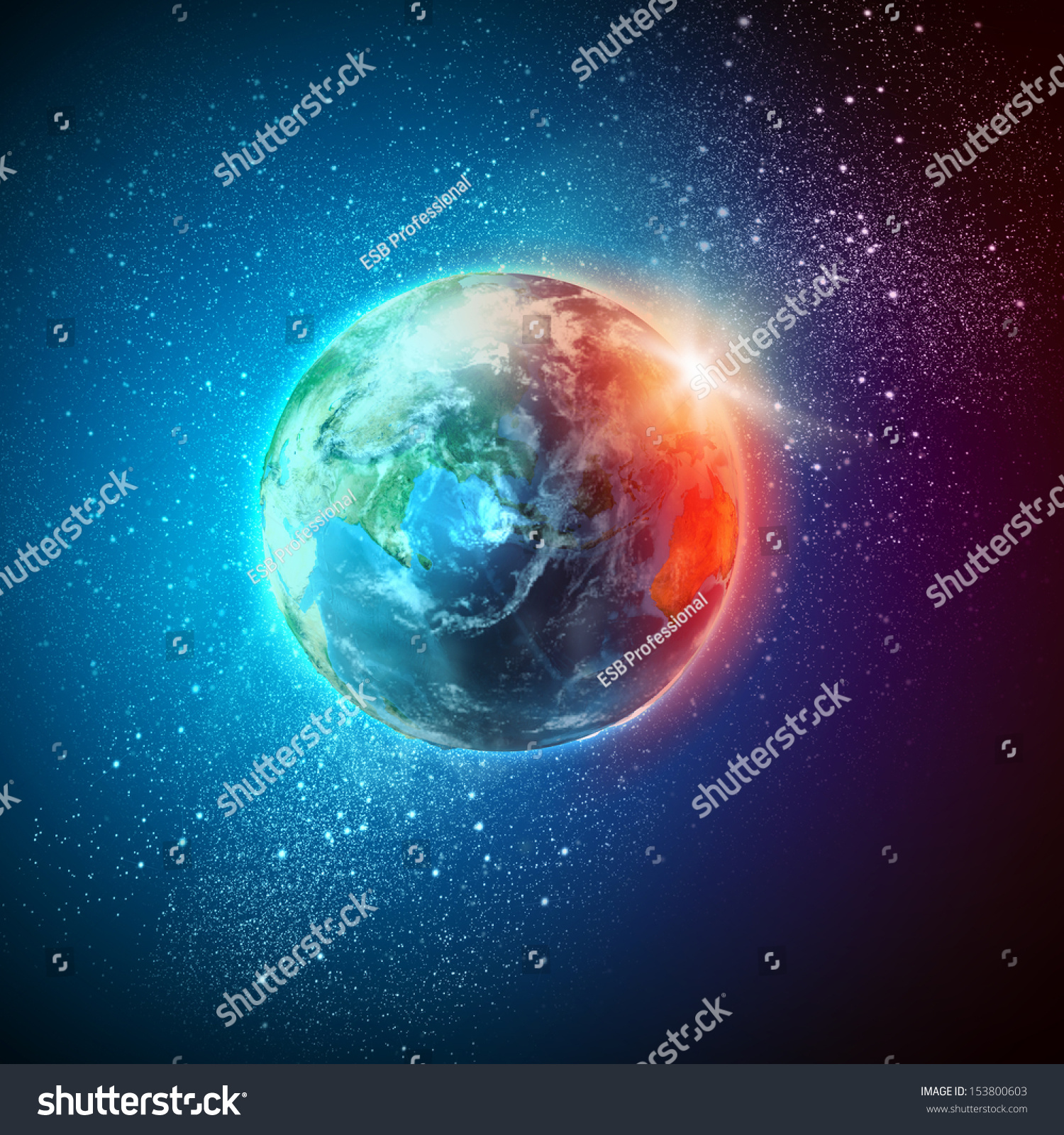 Color Image Earth Planet Space Stock Illustration 153800603 - Shutterstock