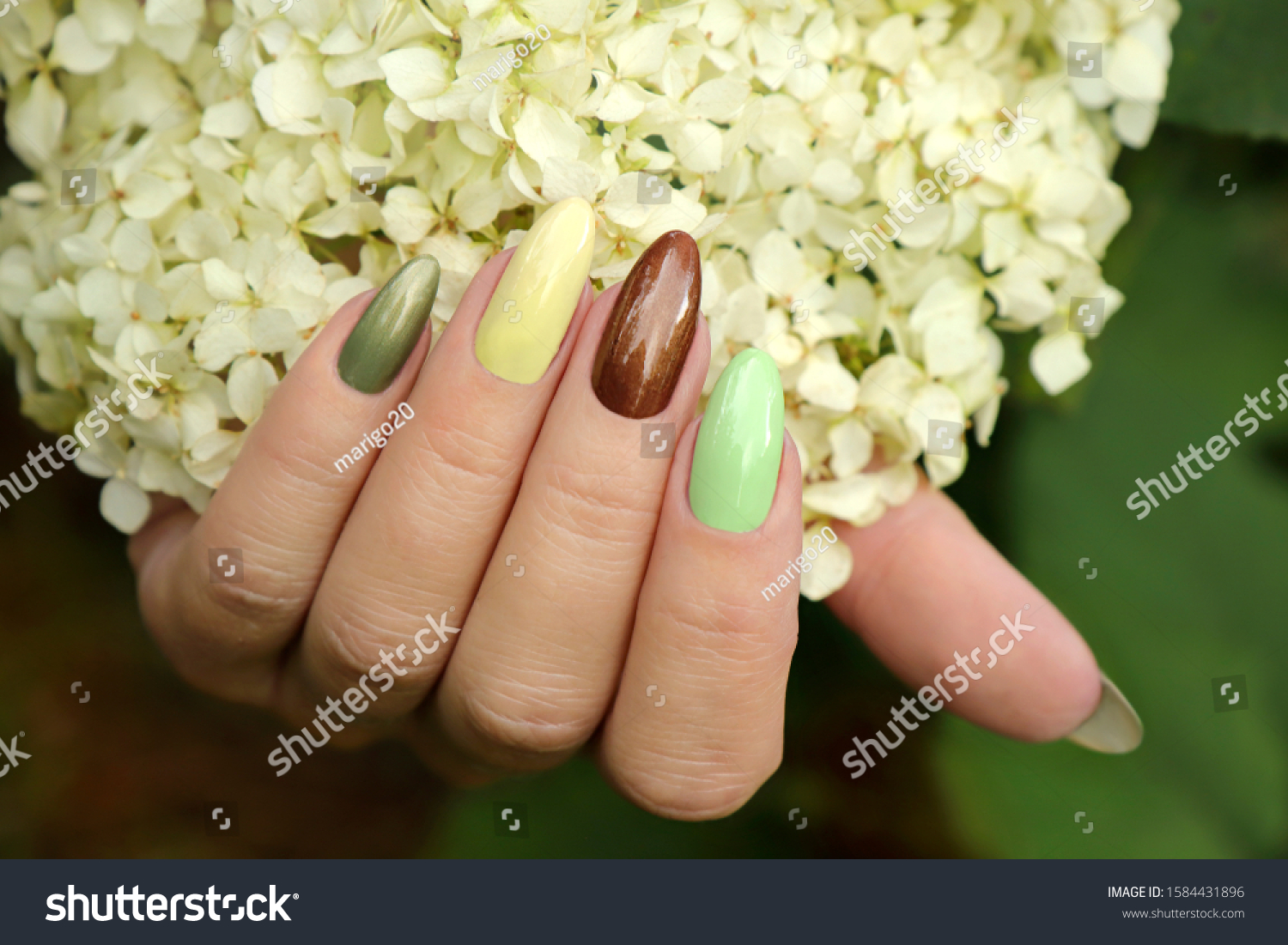 Color Manicure Pastel Pearl Nail Polishes Stock Photo Edit Now