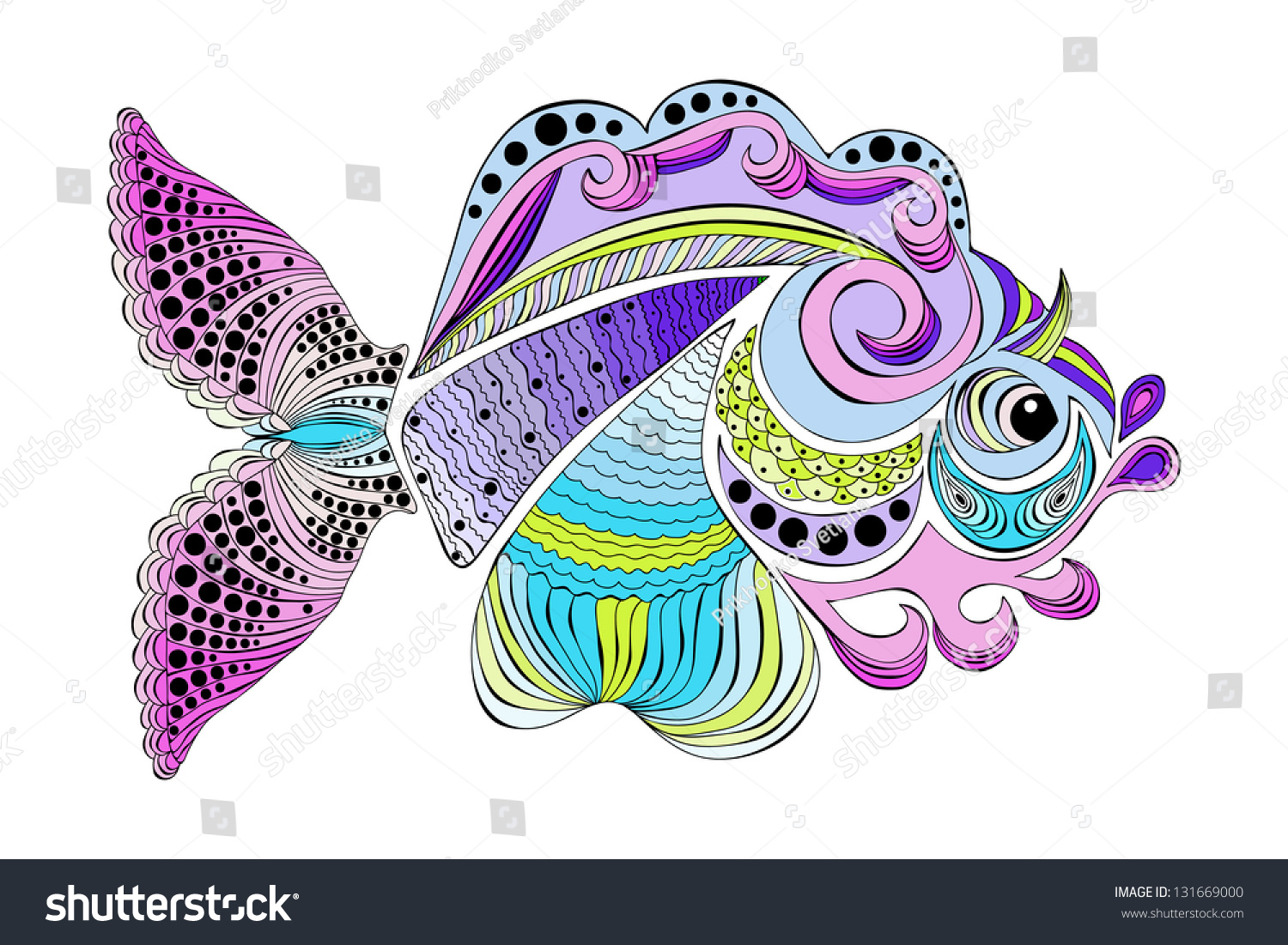 Color Ornamental Fish Stock Photo 131669000 : Shutterstock
