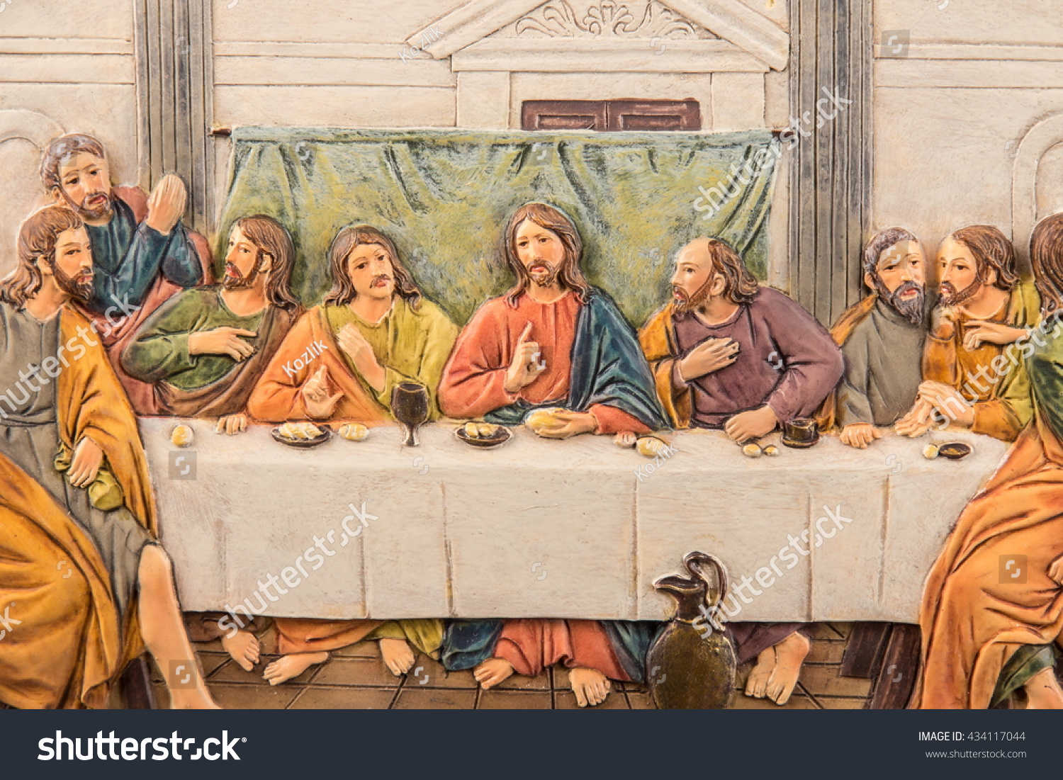 Color Picture Of The Last Supper Stock Photo 434117044 : Shutterstock