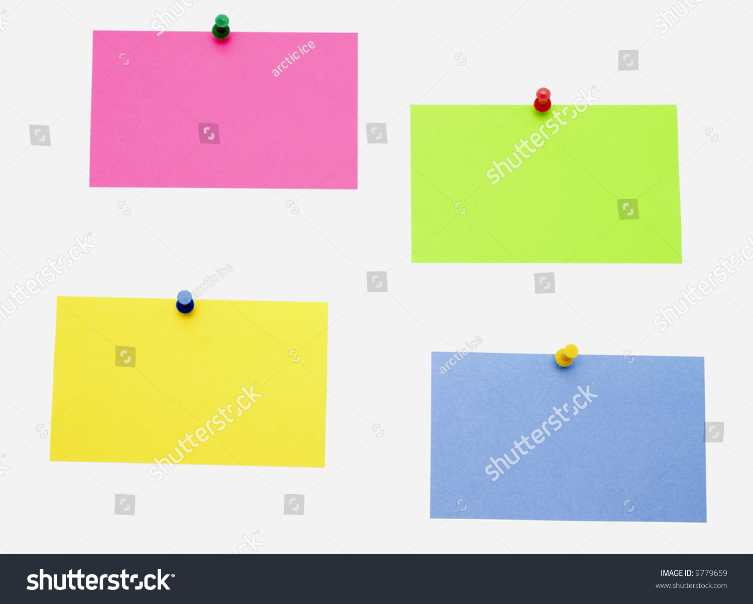 Color Sticky Notes Isolated Over White Stock Photo 9779659 - Shutterstock