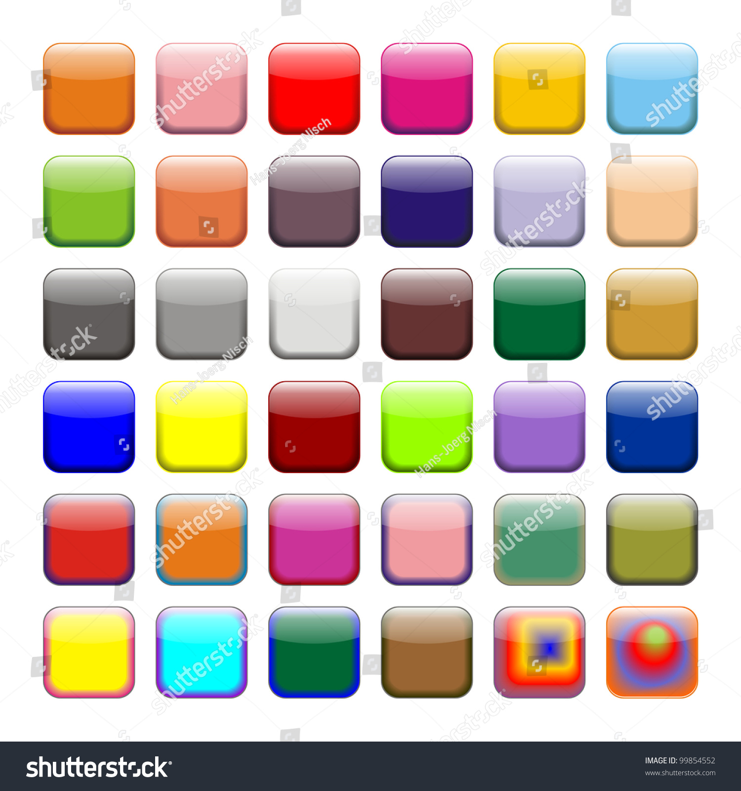 Colored App Buttons, Icons Stock Photo 99854552 : Shutterstock