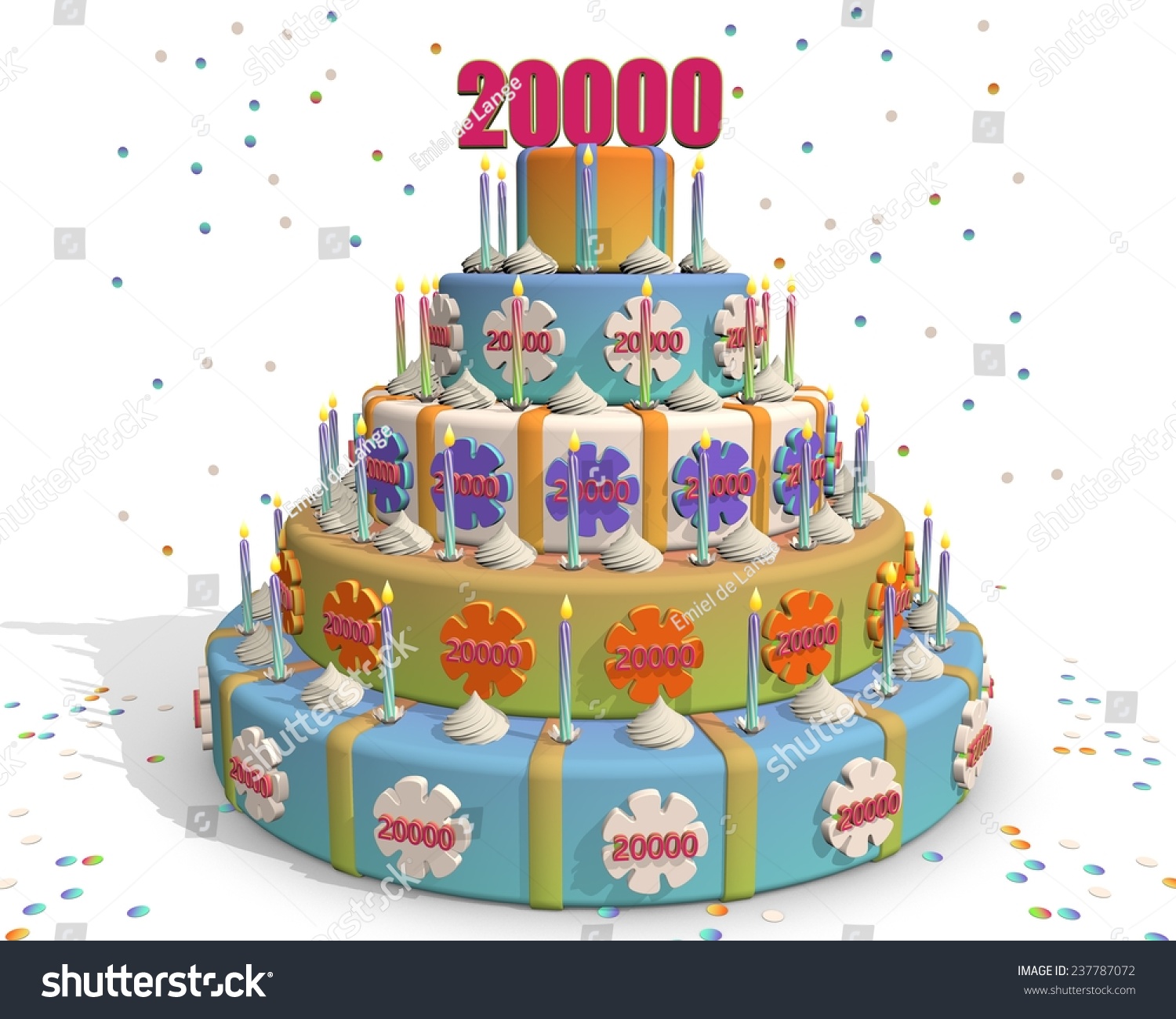 stock-photo-colored-cake-with-number-at-