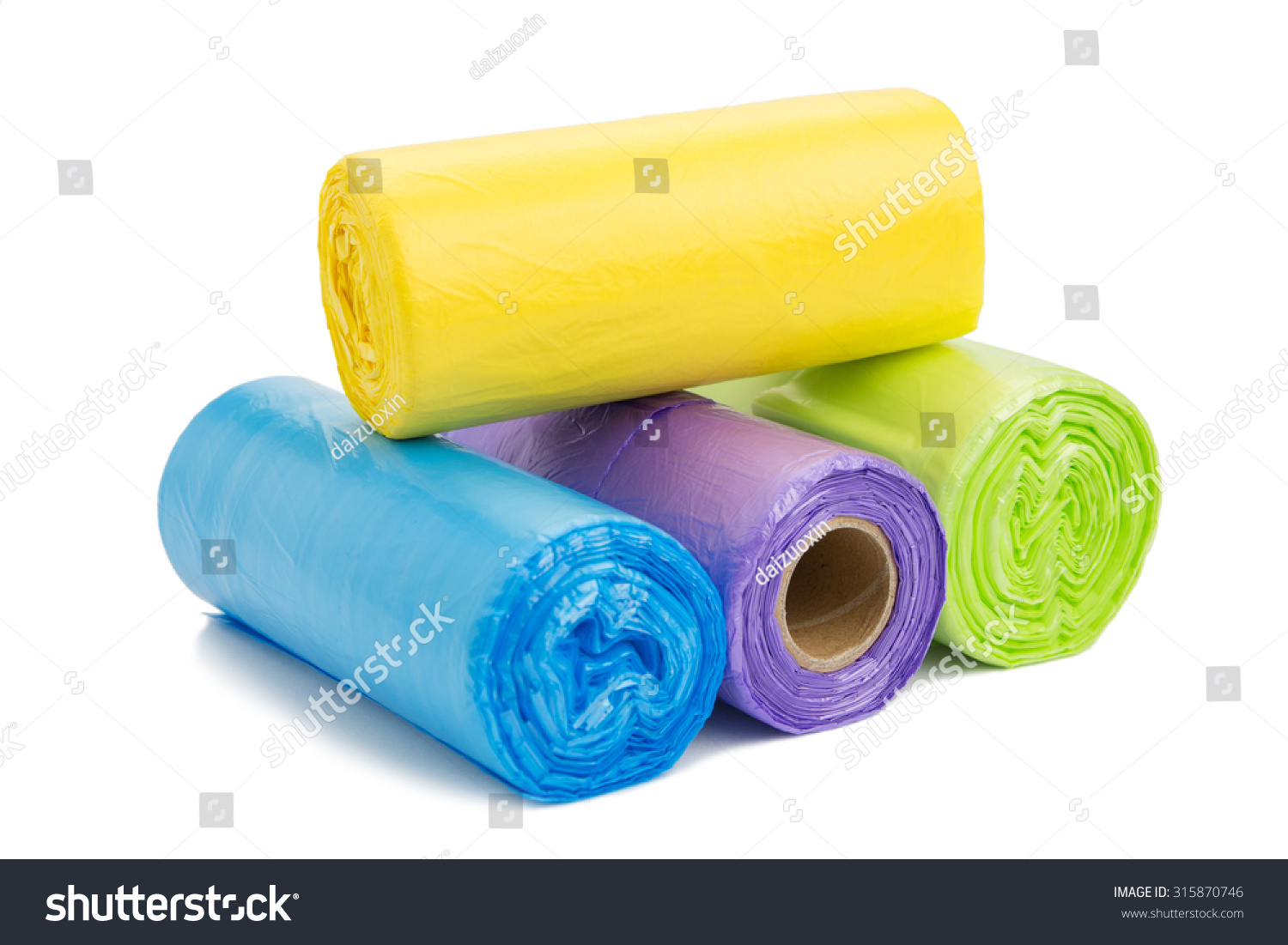 Colored Garbage Bags Roll Stock Photo 315870746 : Shutterstock