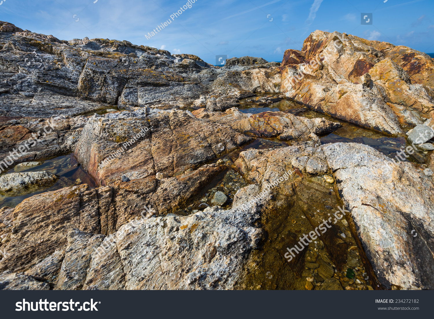 Colored Granite And Schist Rock Face Stock Photo 234272182 : Shutterstock