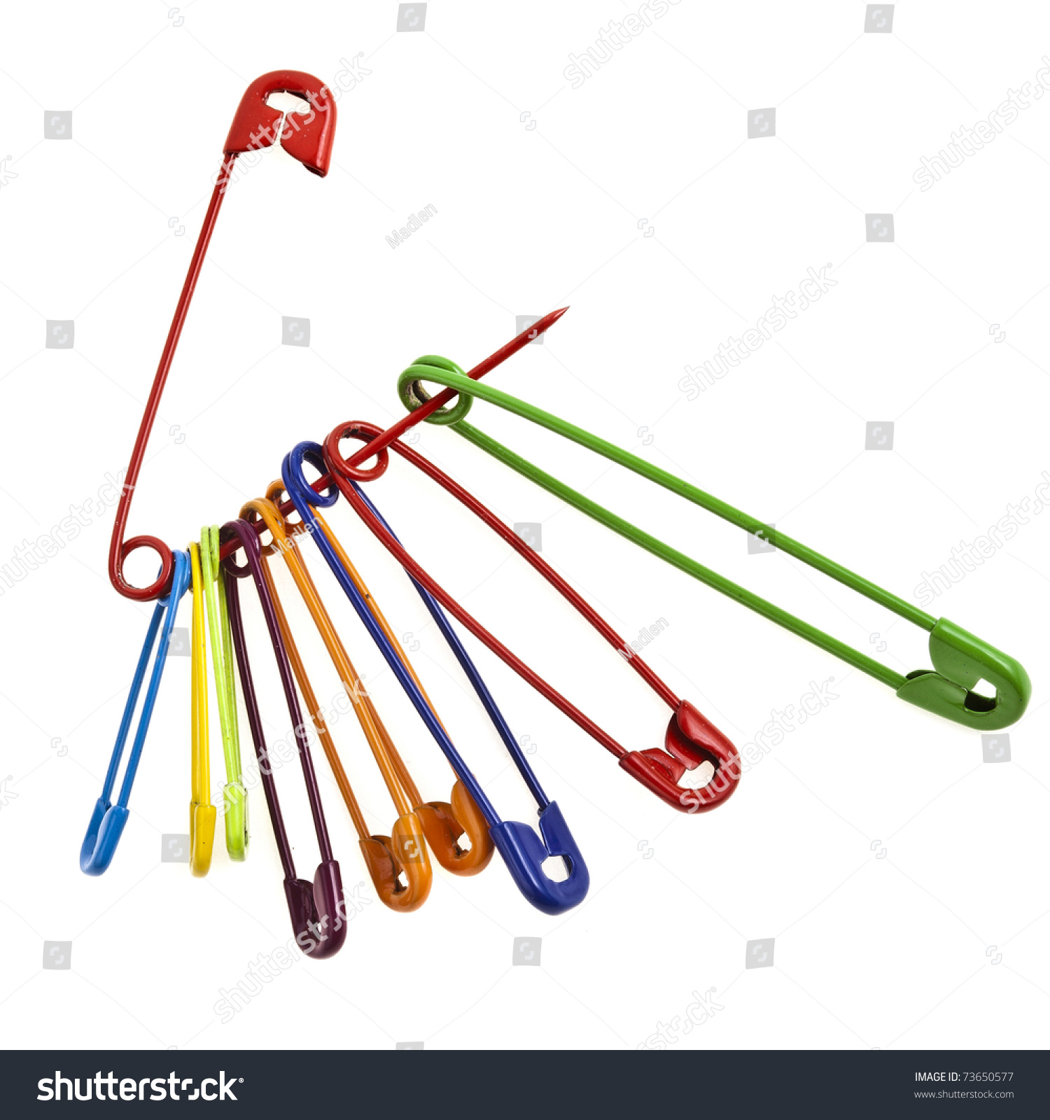 colored safety pins