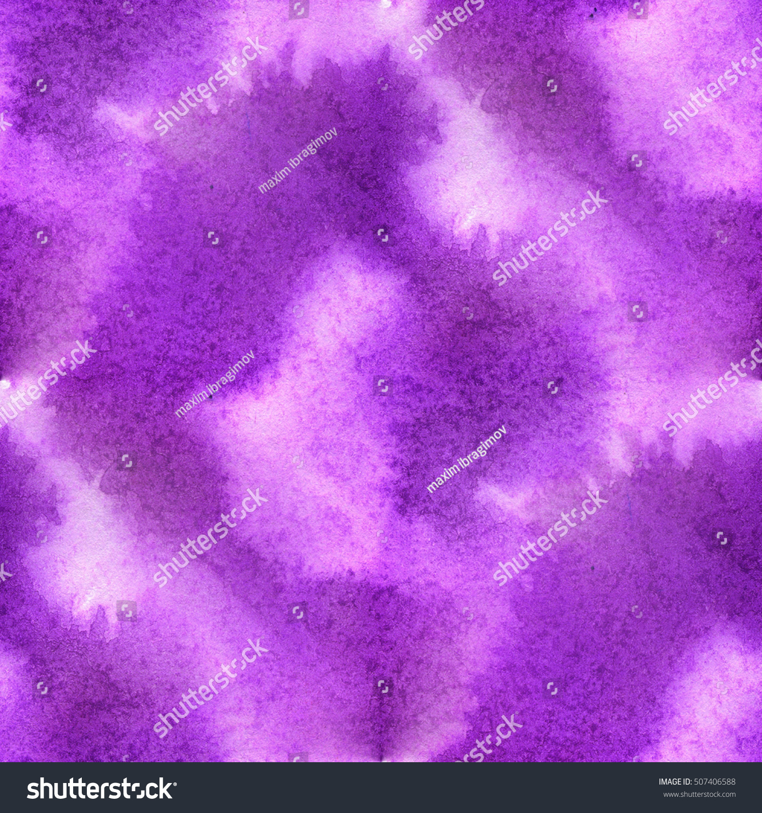 Colorful Abstract Seamless Watercolor Background Purple Stock