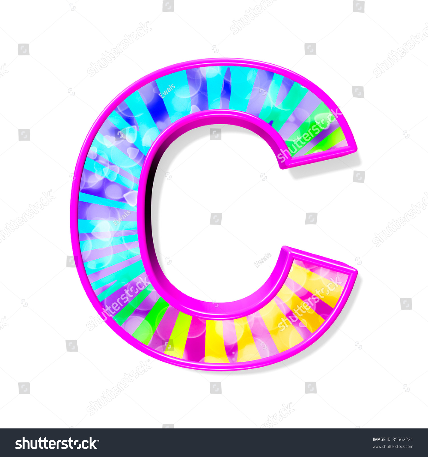 Colorful Alphabet Letter C Stock Illustration 85562221 - Shutterstock