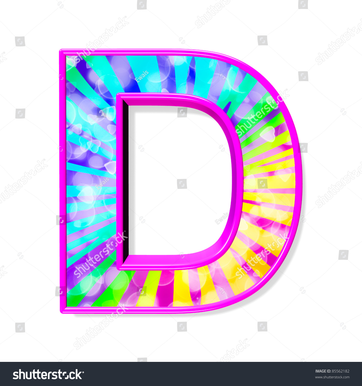 Colorful Alphabet. Letter D Stock Photo 85562182 : Shutterstock