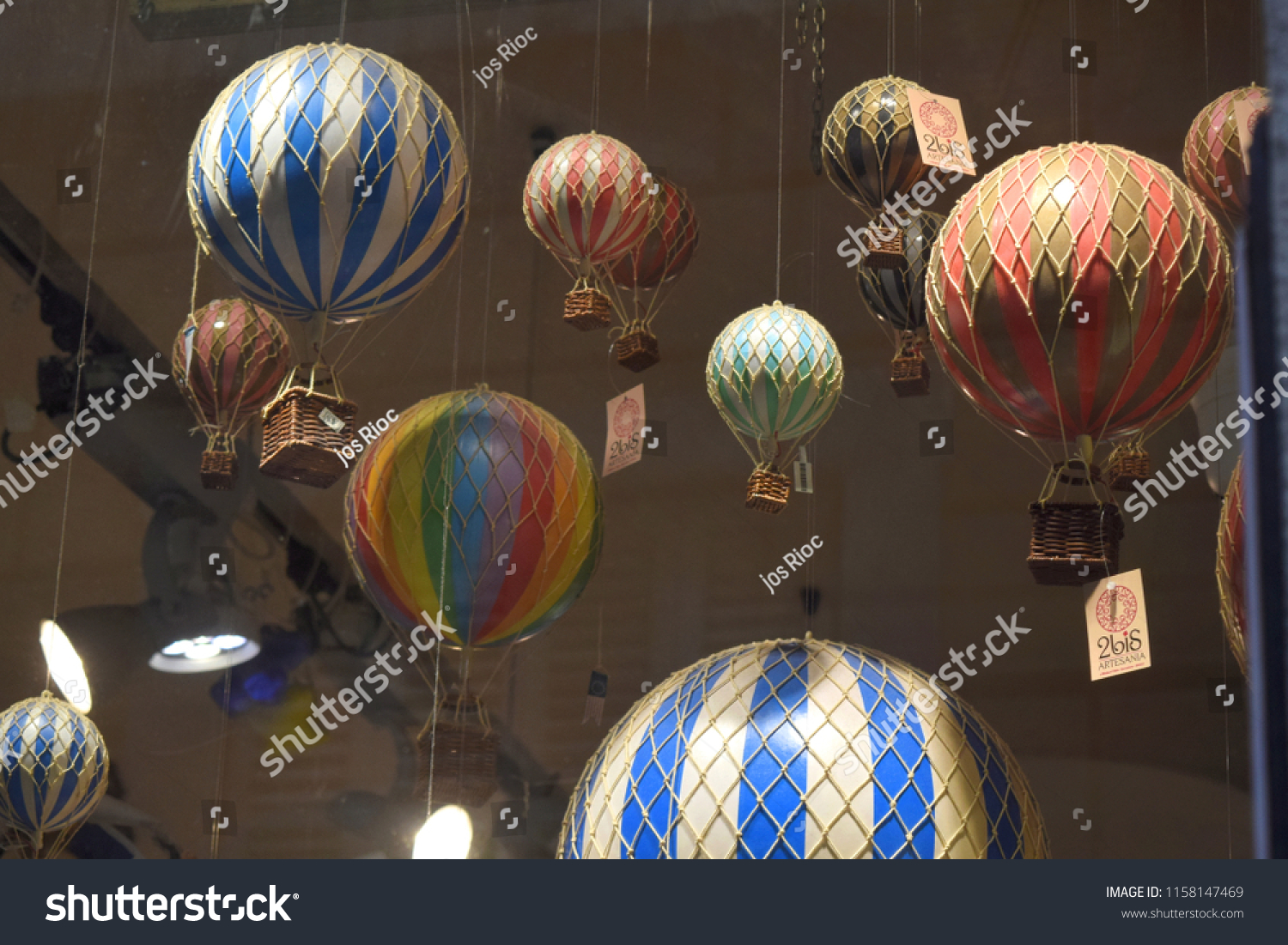 Colorful Balloons Hanging Ceiling Stock Photo Edit Now 1158147469