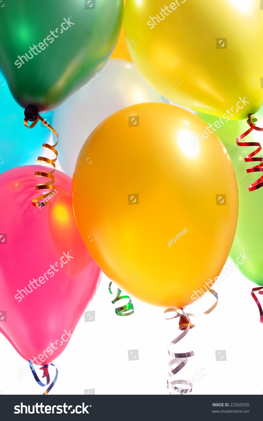 Colorful Balloons Rising Up In The Air Stock Photo 22560550 : Shutterstock