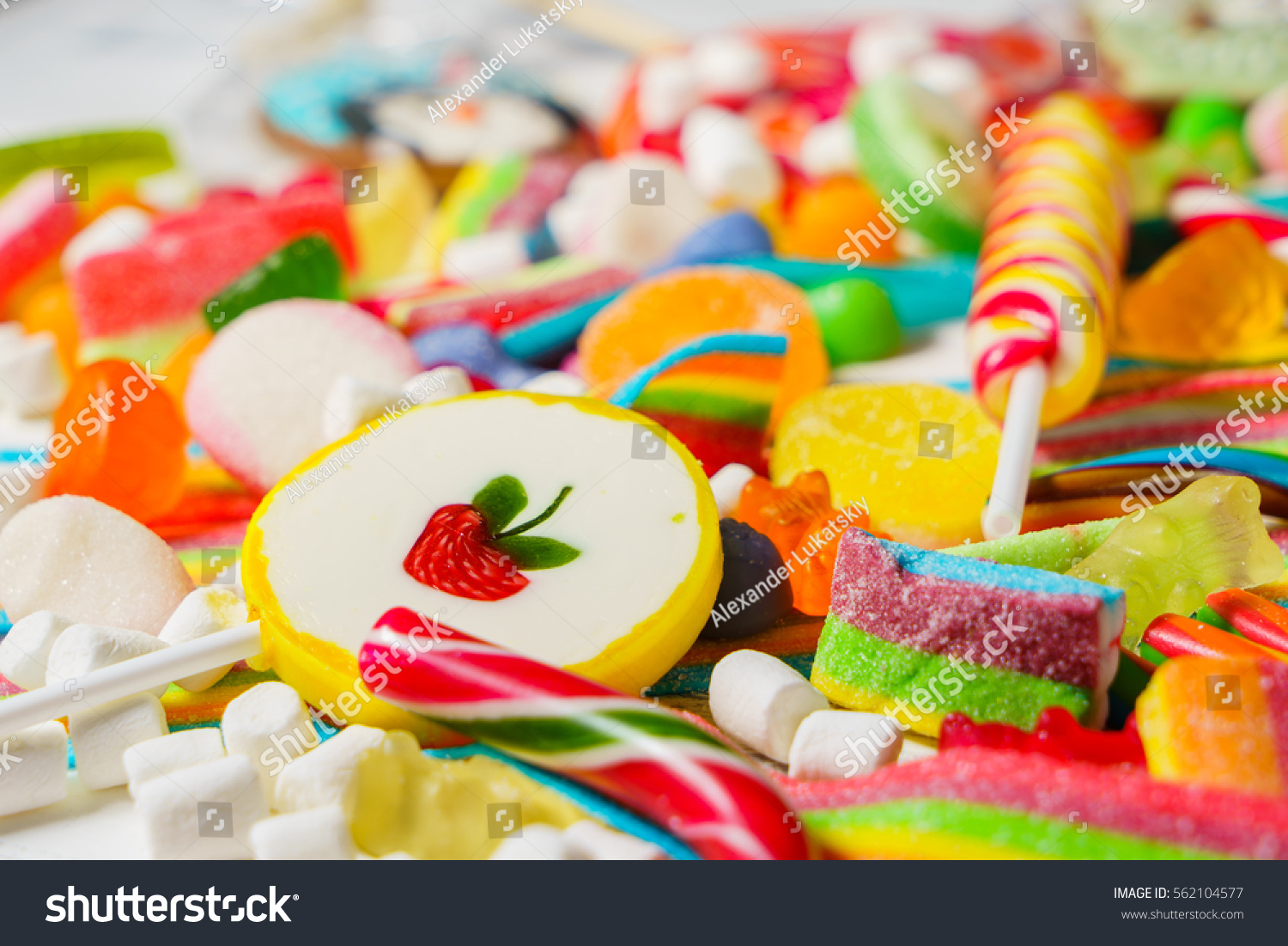 Colorful Candies Lolipops Jellies Background Stock Photo (Edit Now ...