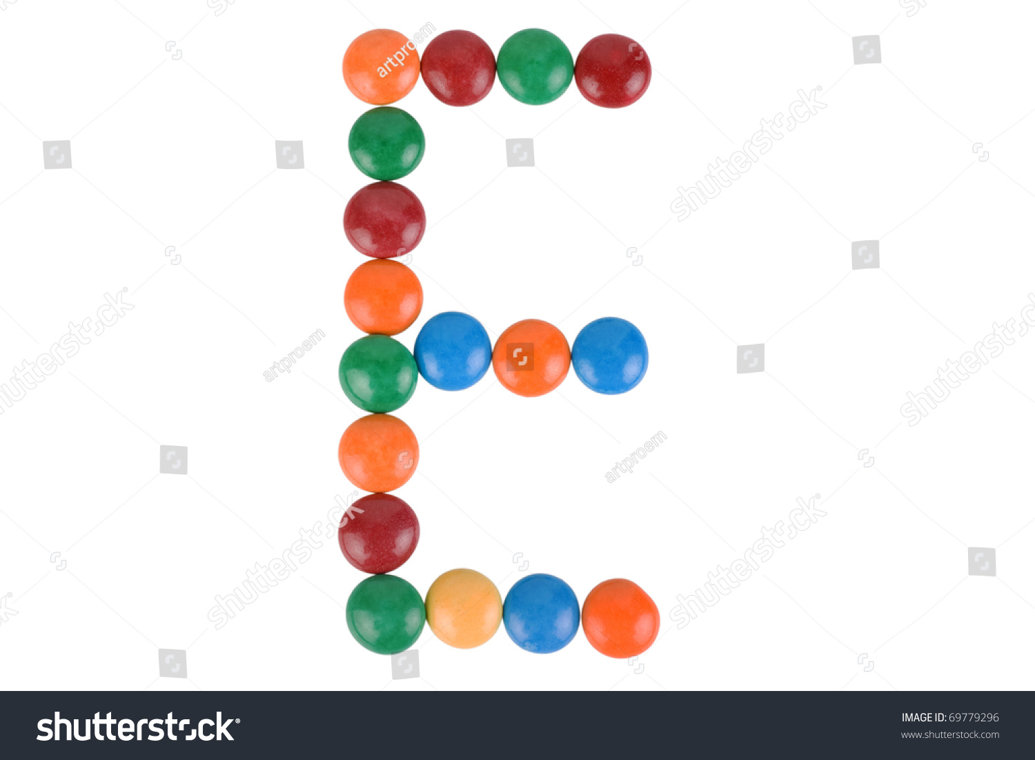 Colorful Candy Letter E Stock Photo 69779296 : Shutterstock