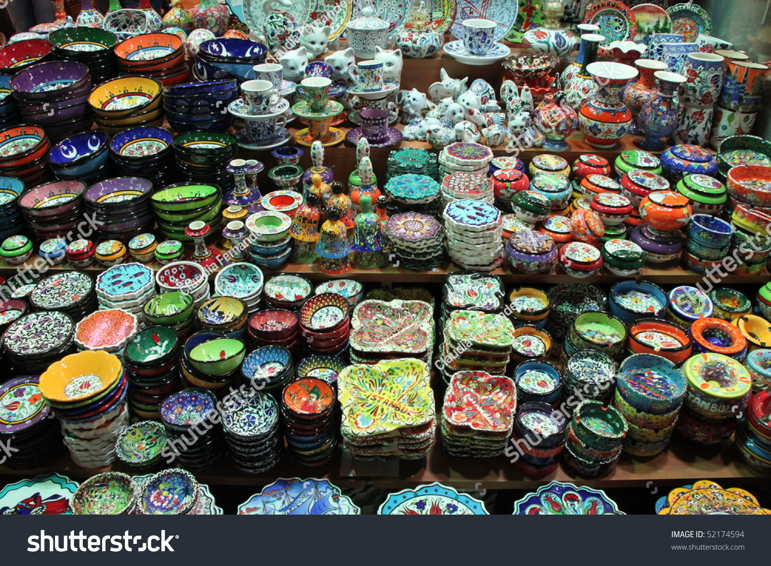 Colorful Ceramics For Sale Stock Photo 52174594 : Shutterstock