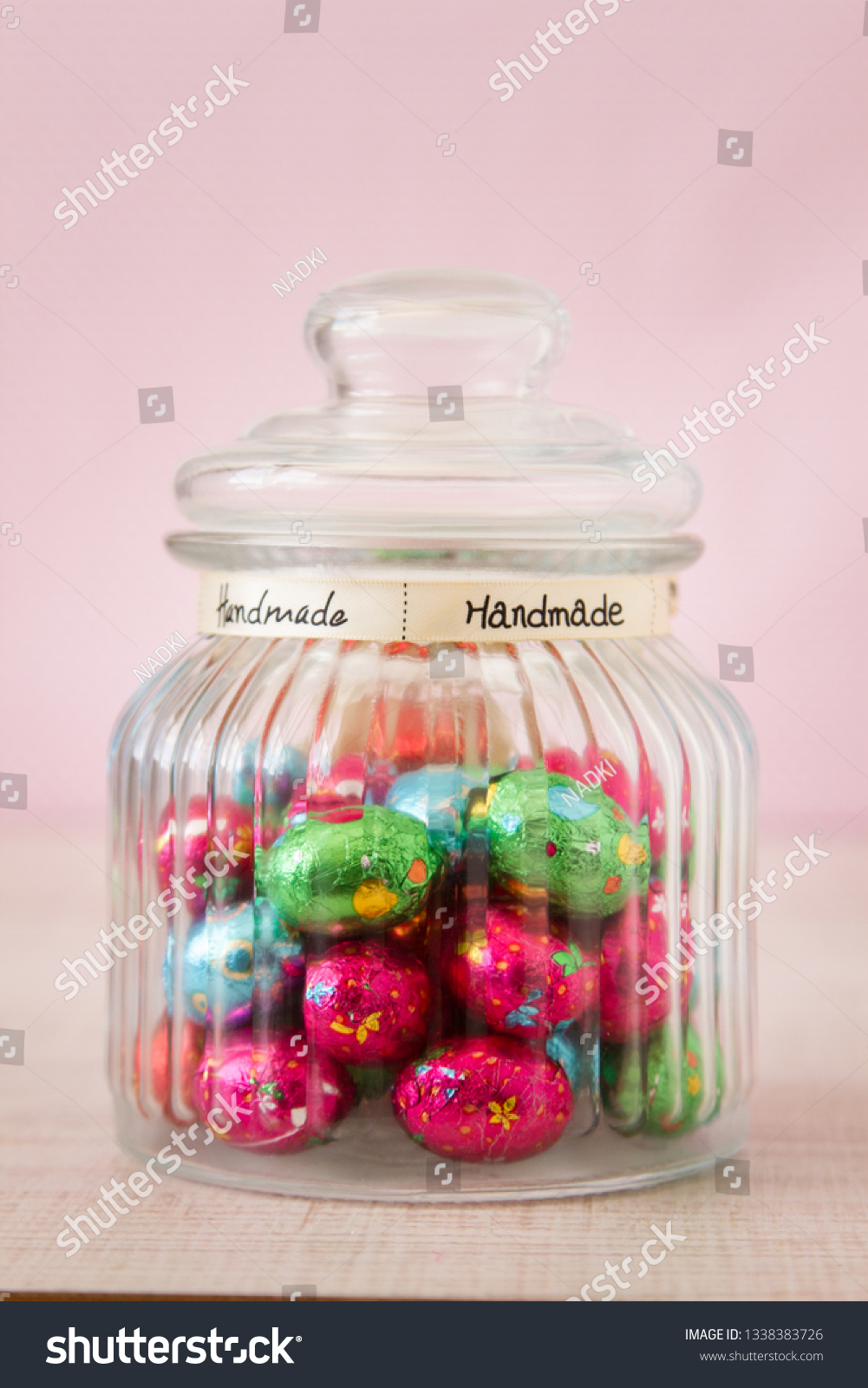 Colorful Chocolate Candy Jar Decorated Bow Stock Photo Edit Now