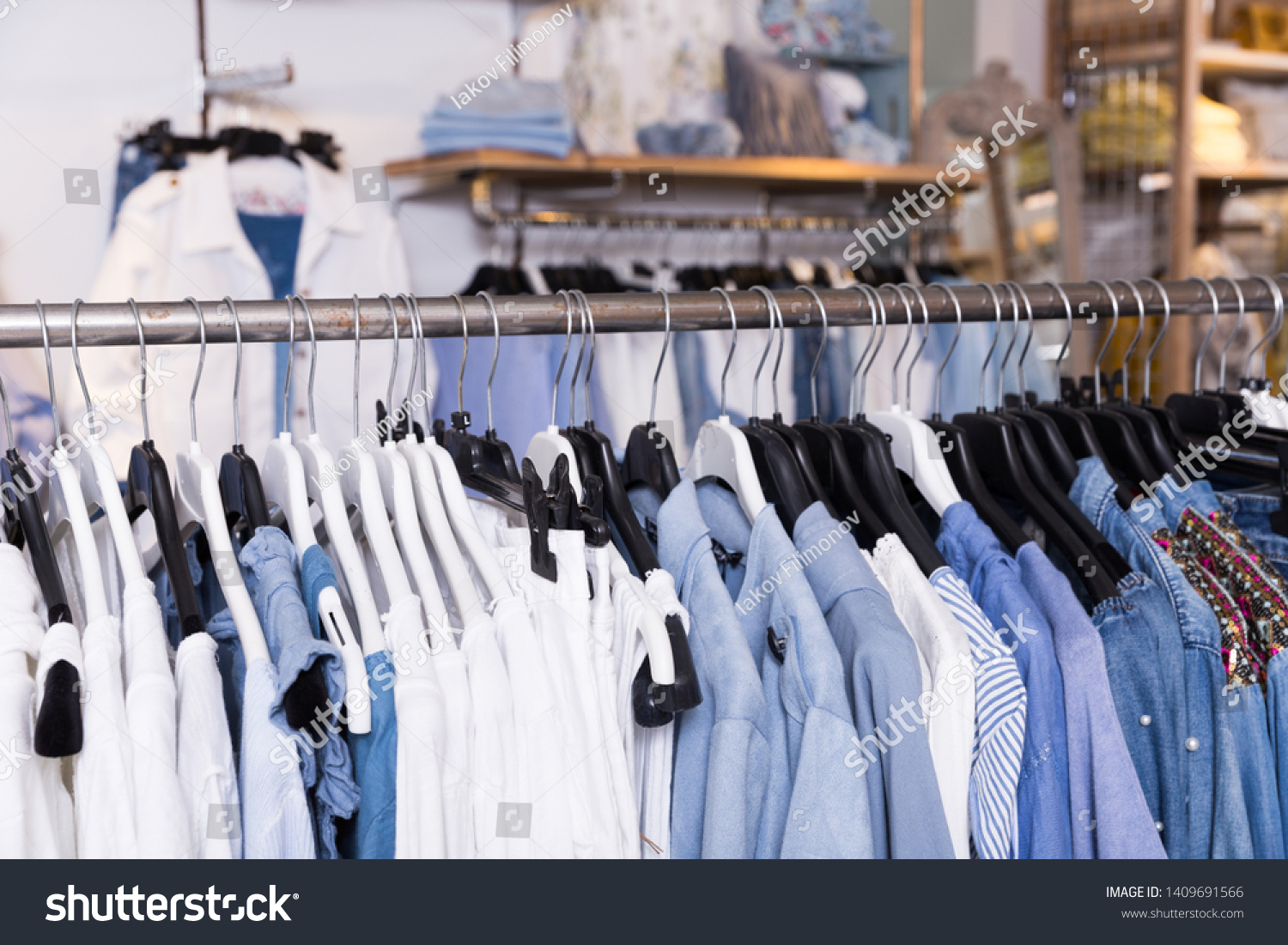 Colorful Clothes Hanging On Hangers Fashion Stock Photo (Edit Now ...