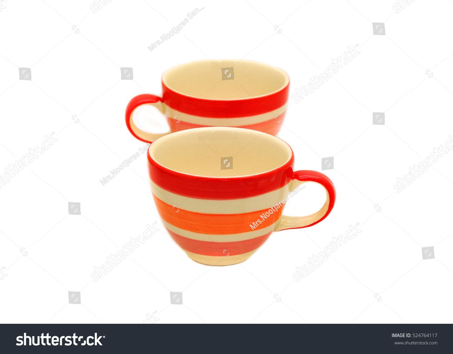 colorful coffee cups on white background stock photo edit now