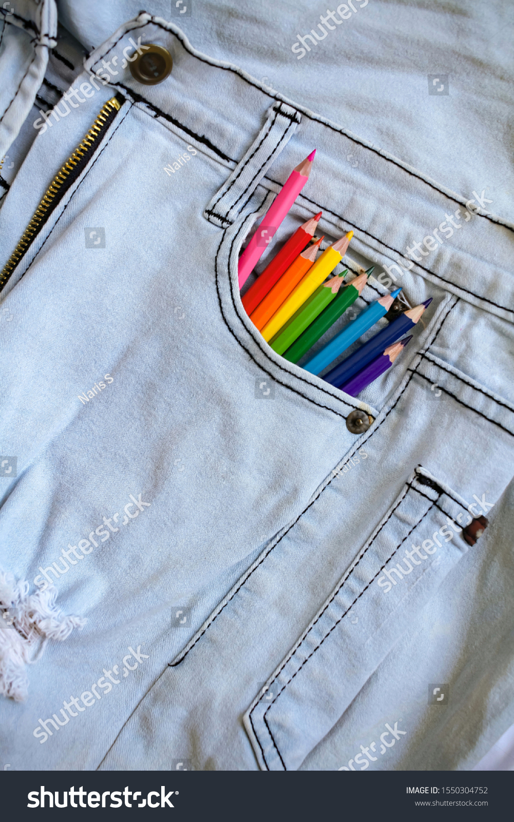 rainbow colored jeans
