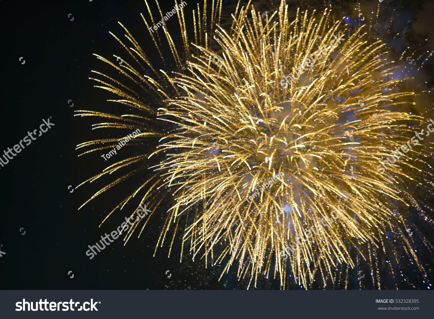 Colorful Fireworks And Smoke On The Black Sky Background. Holiday ...