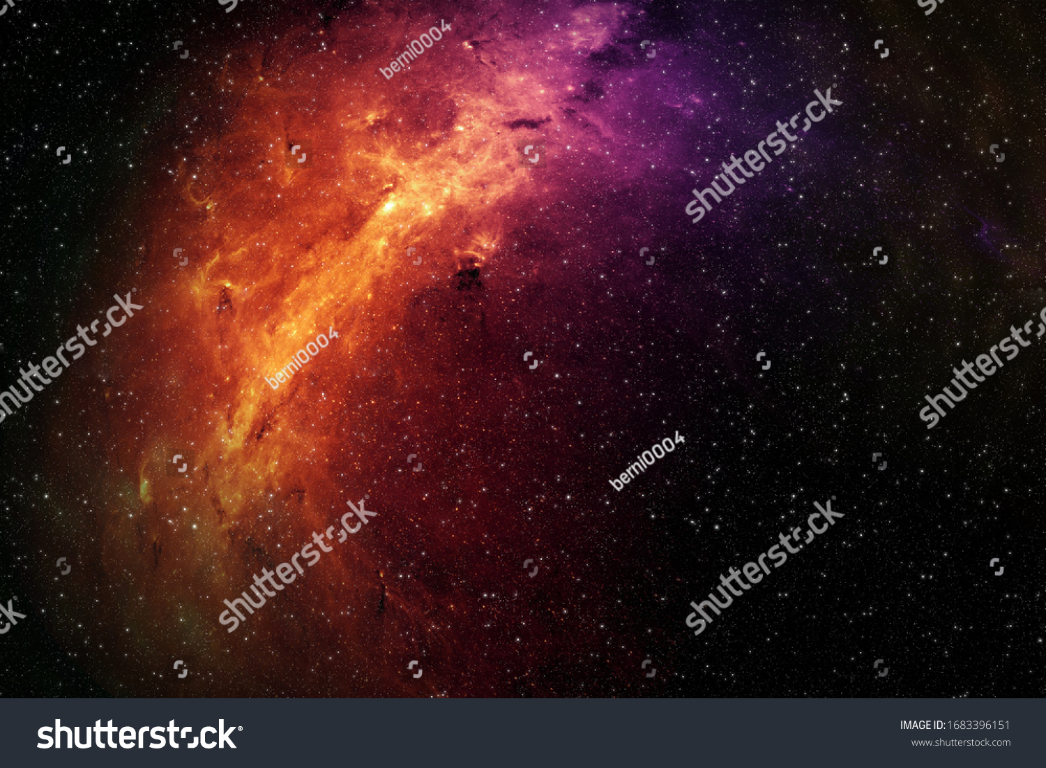 Colorful Galaxy Outer Space Background Elements Stock Photo 1683396151 