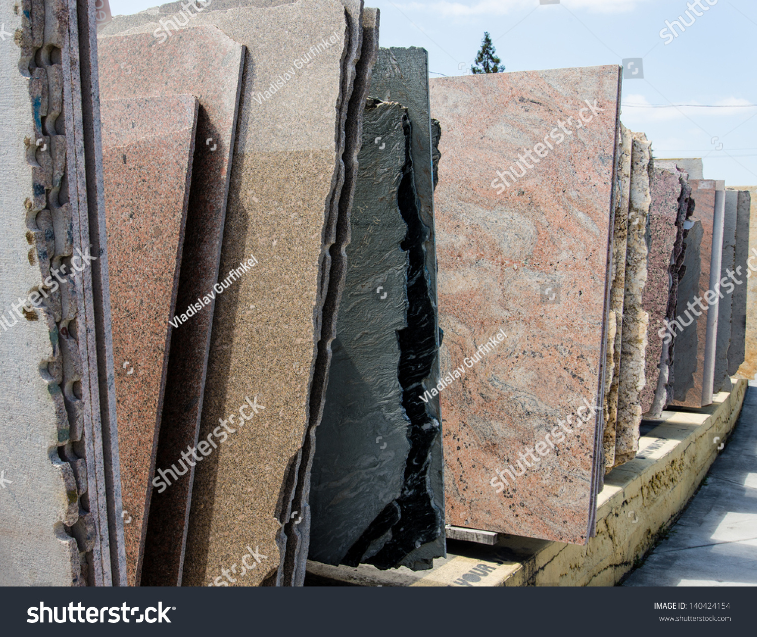 4 456 Granite Yard Images Stock Photos Vectors Shutterstock   Stock Photo Colorful Granite Slabs For Sale In Store Show Room 140424154 