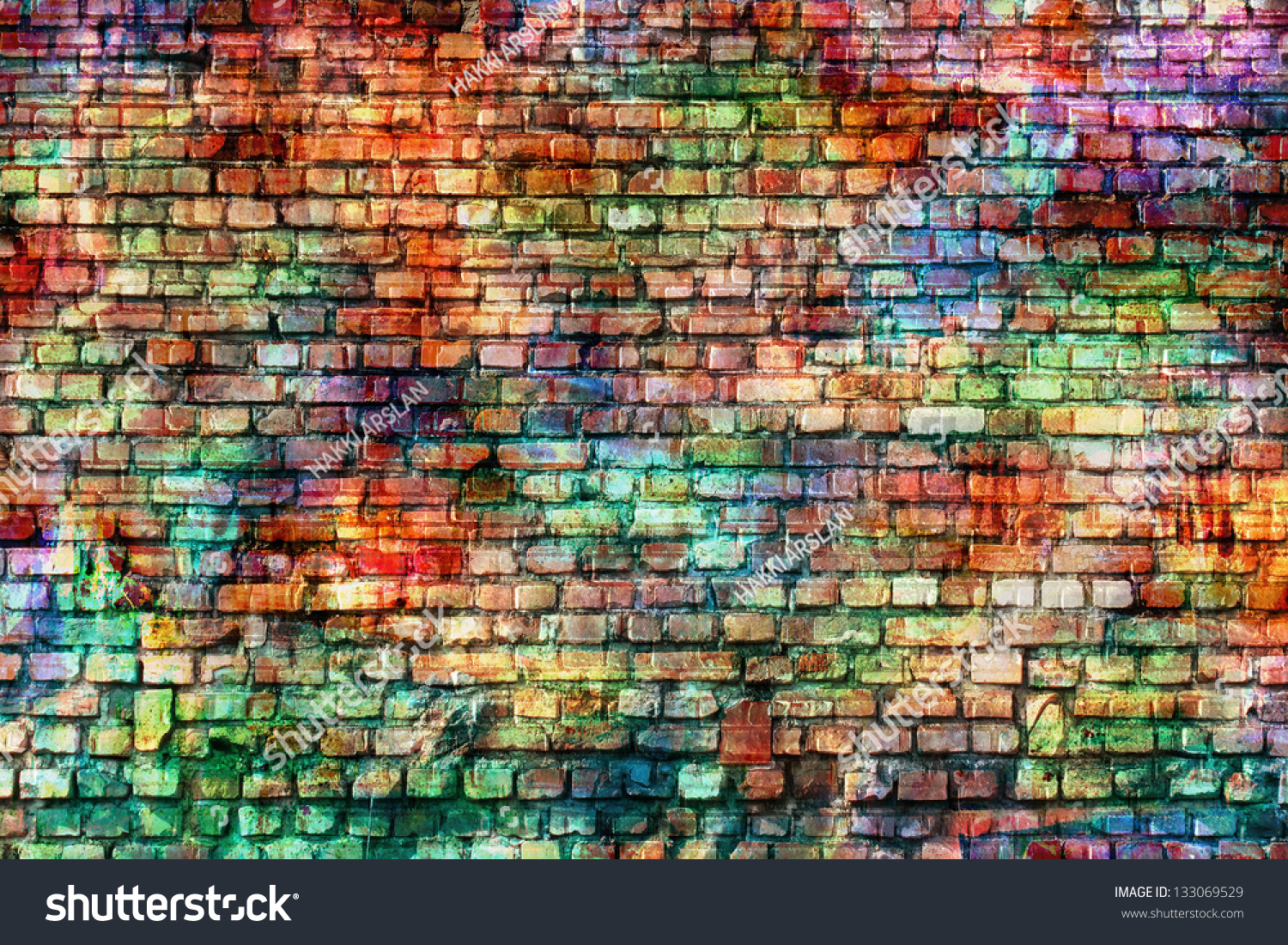Colorful Grunge Art Wall Illustration, Urban Art Wallpaper, Background ...