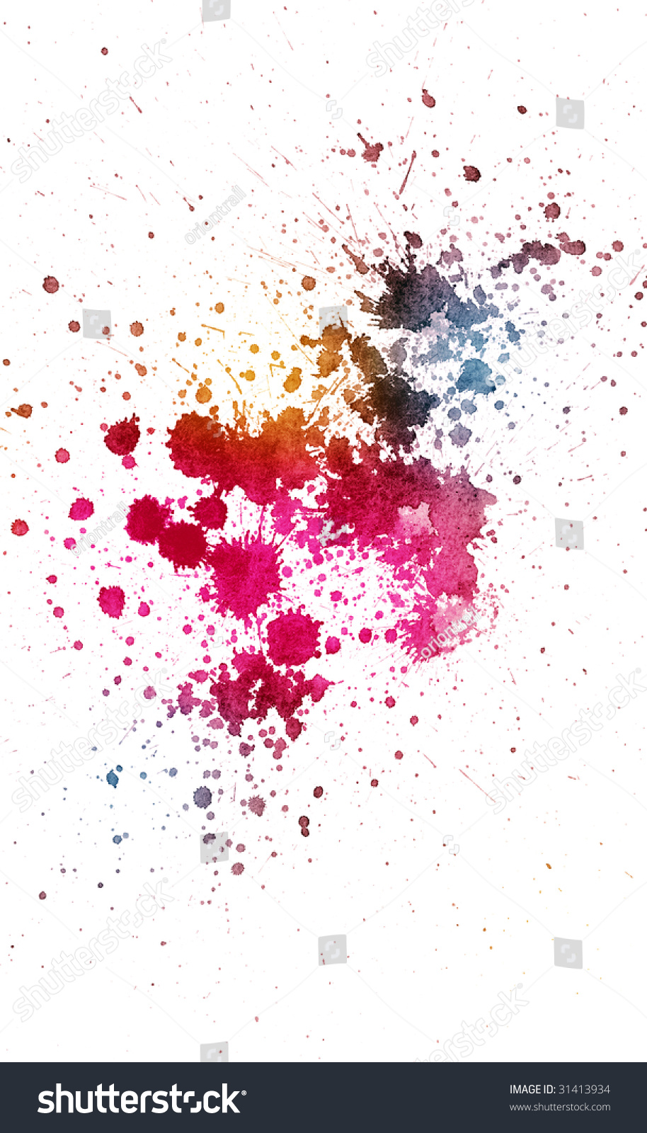 Colorful Ink Splatter Stock Photo 31413934 : Shutterstock