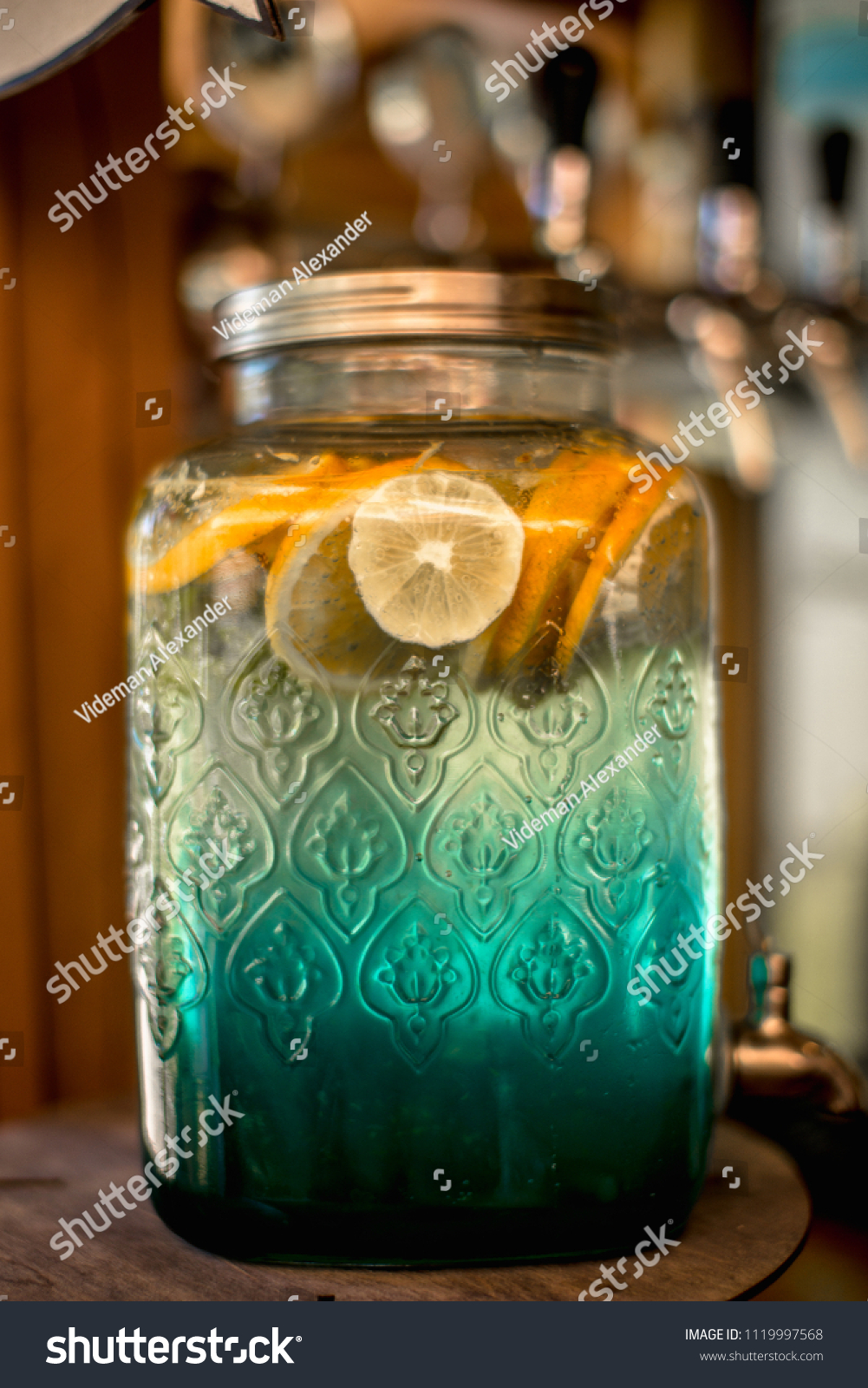 Download Colorful Lemonade Glass Bottle Blue Orange Stock Photo Edit Now 1119997568 PSD Mockup Templates