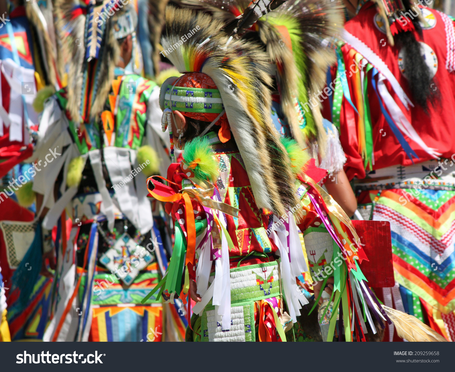 Colorful Native American Regalia At A Summer Powwow Stock Photo ...