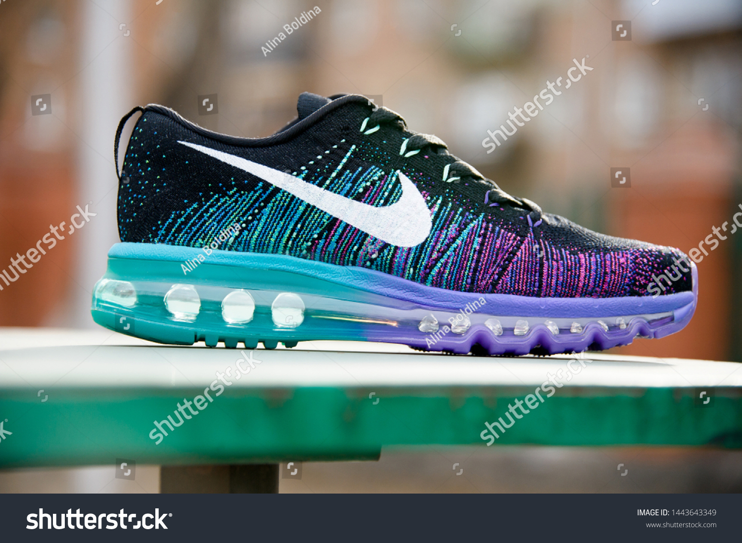 Åben Eksklusiv fisk og skaldyr Colorful Nike Flyknit Air Max Running Stock Photo (Edit Now) 1443643349