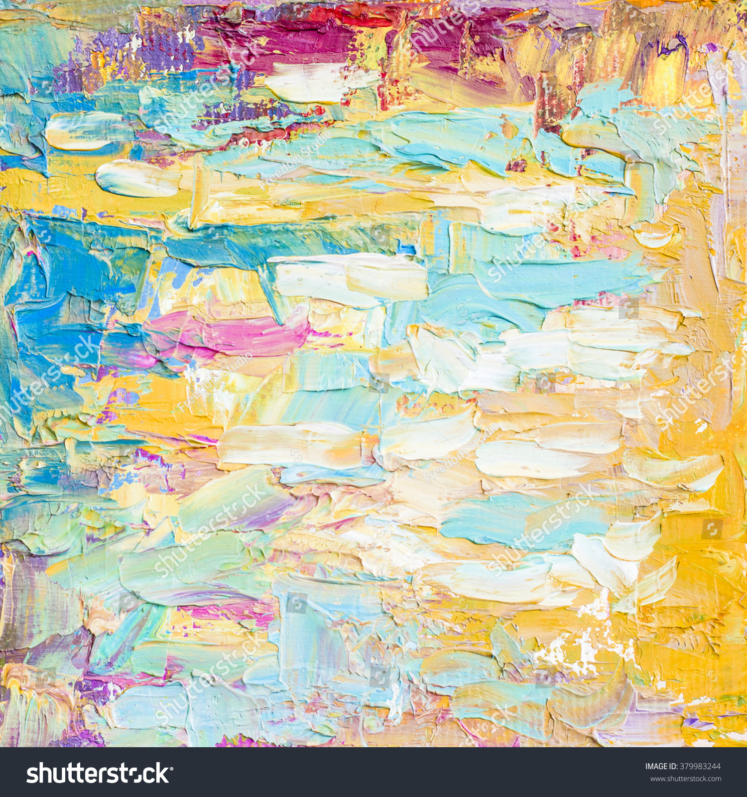 Colorful Oil Painting Texture Backgroundthick Brush Stock Illustration