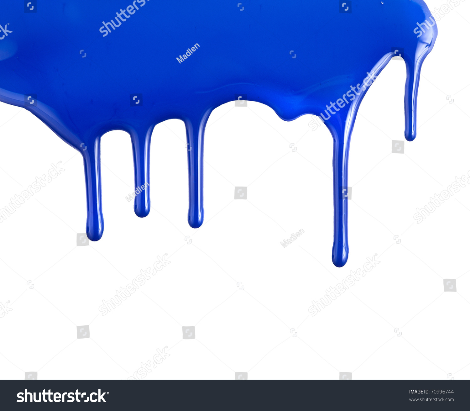Colorful Paint Dripping Isolated On White Stock Photo 70996744 ...