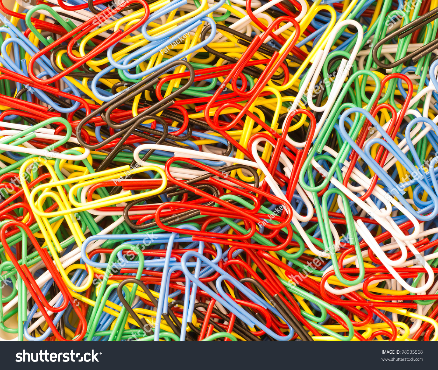 Colorful Paper Clip Collection Background Stock Photo 98935568 ...