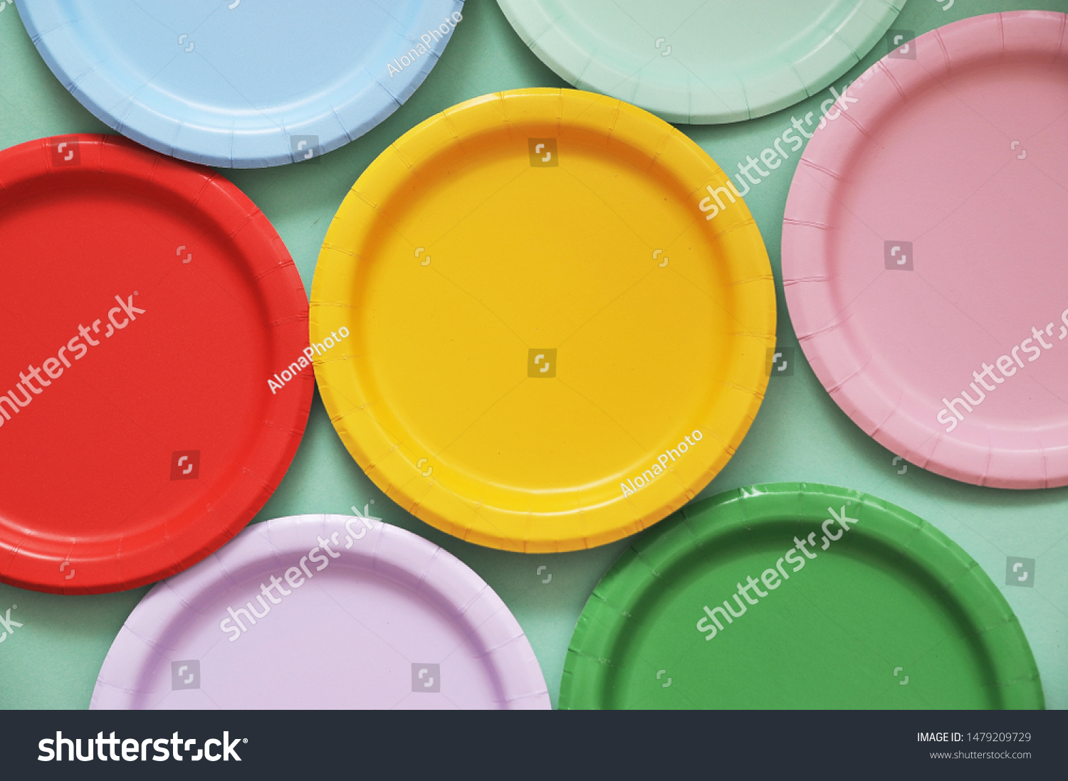 colored paper plates