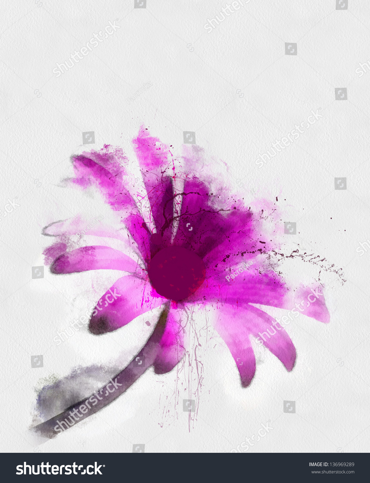 Colorful Red Flowers Watercolor Painting Stock Illustration 136969289 Colorful Red Flowers Watercolor Painting Stock Illustration 136969289