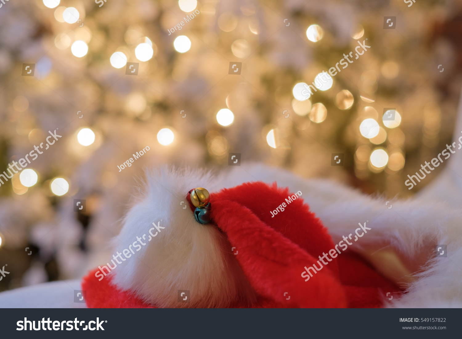 red white and blue santa hats