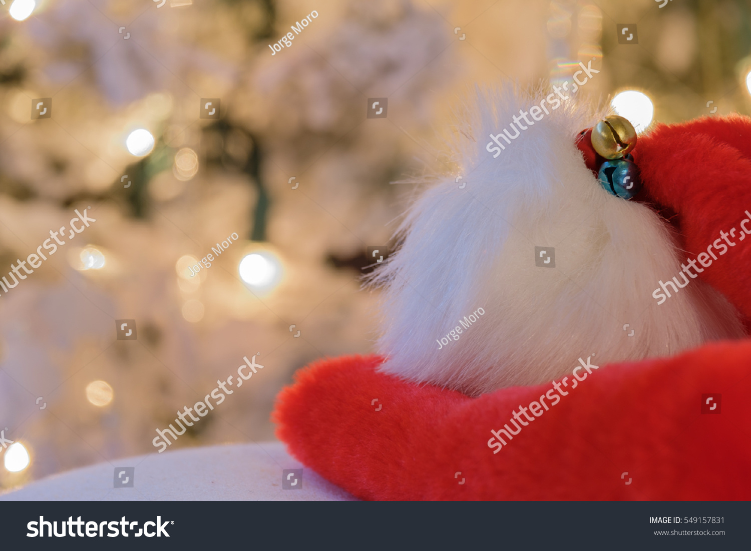 red white and blue santa hats