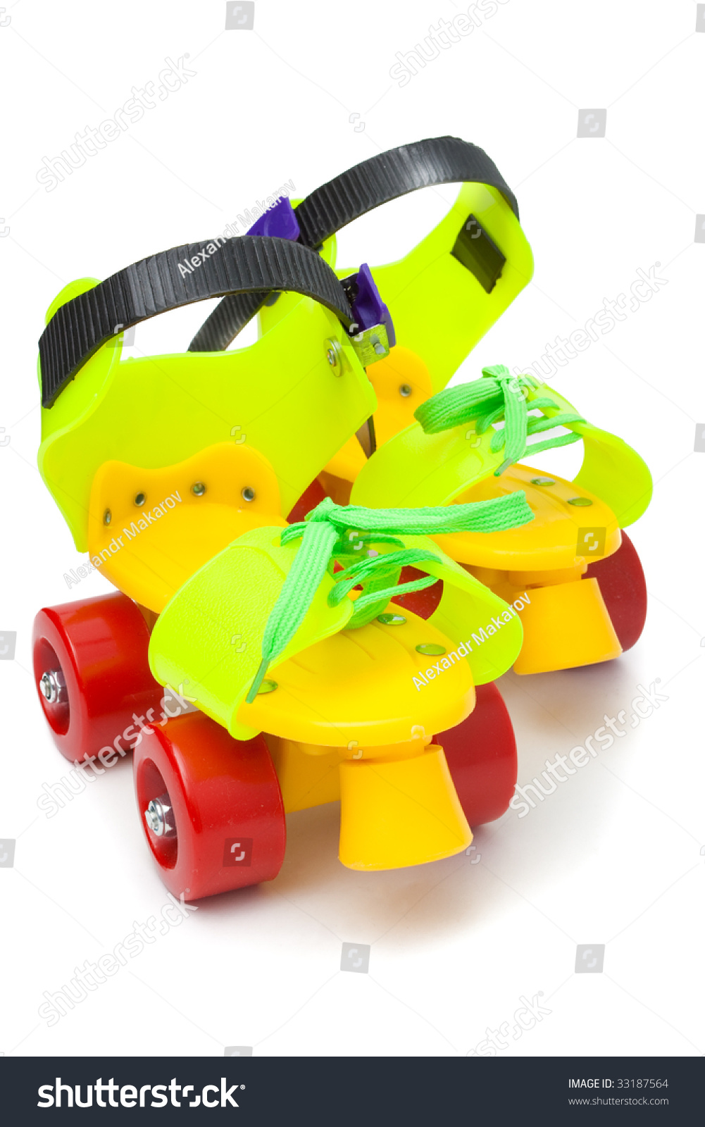 Colorful Roller Skate Isolated On White Stock Photo (Edit Now) 33187564